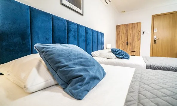 Habitación doble con techo abuhardillado